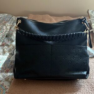 Black hobo style shoulder bag